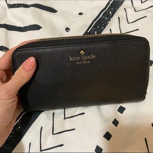 Kate Spade wallet with stripes interior
